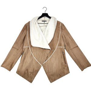 Mia + Tess Boutique Faux Suede Hide Wrap Large Brown Western Boho Retro Vegan
